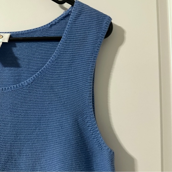 Vintage Talbots Blue Sweater Vest Women’s Size Medium Japan Made Preppy Spring - Picture 5 of 15